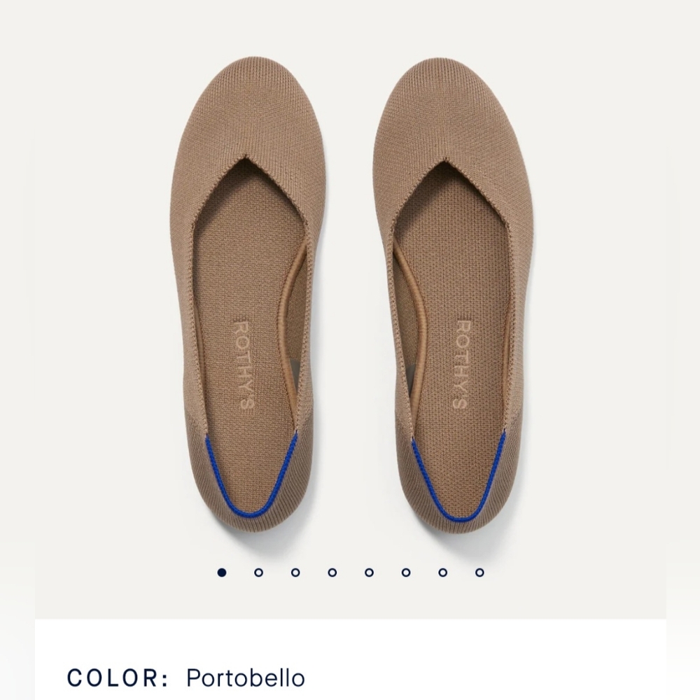 Rothy’s The Flat in Portobello Tan Brown Neutral Woven  Flats Round Toe